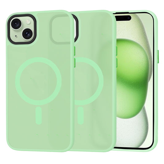 Custodia MagSafe per Apple iPhone 15 Plus, Techsuit, HaloFrost, Verde Chiaro