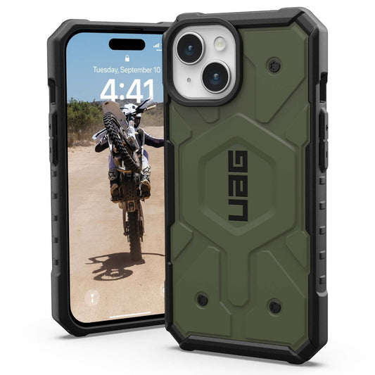 Custodia MagSafe per Apple iPhone 15 Plus, Urban Armor Gear, Pathfinder, Verde
