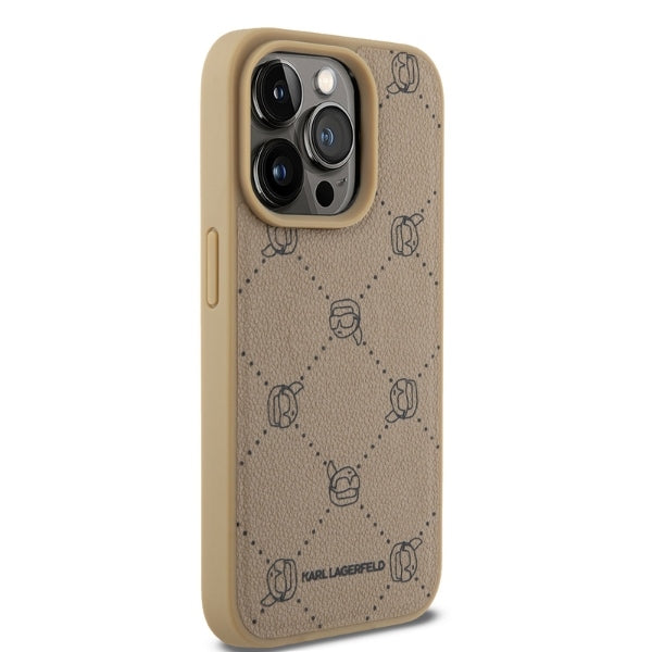 Custodia MagSafe per Apple iPhone 15 Pro, Karl Lagerfeld, Karl's Head, Beige