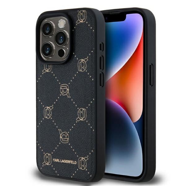 Custodia MagSafe per Apple iPhone 15 Pro, Karl Lagerfeld, Karl's Head, Nera