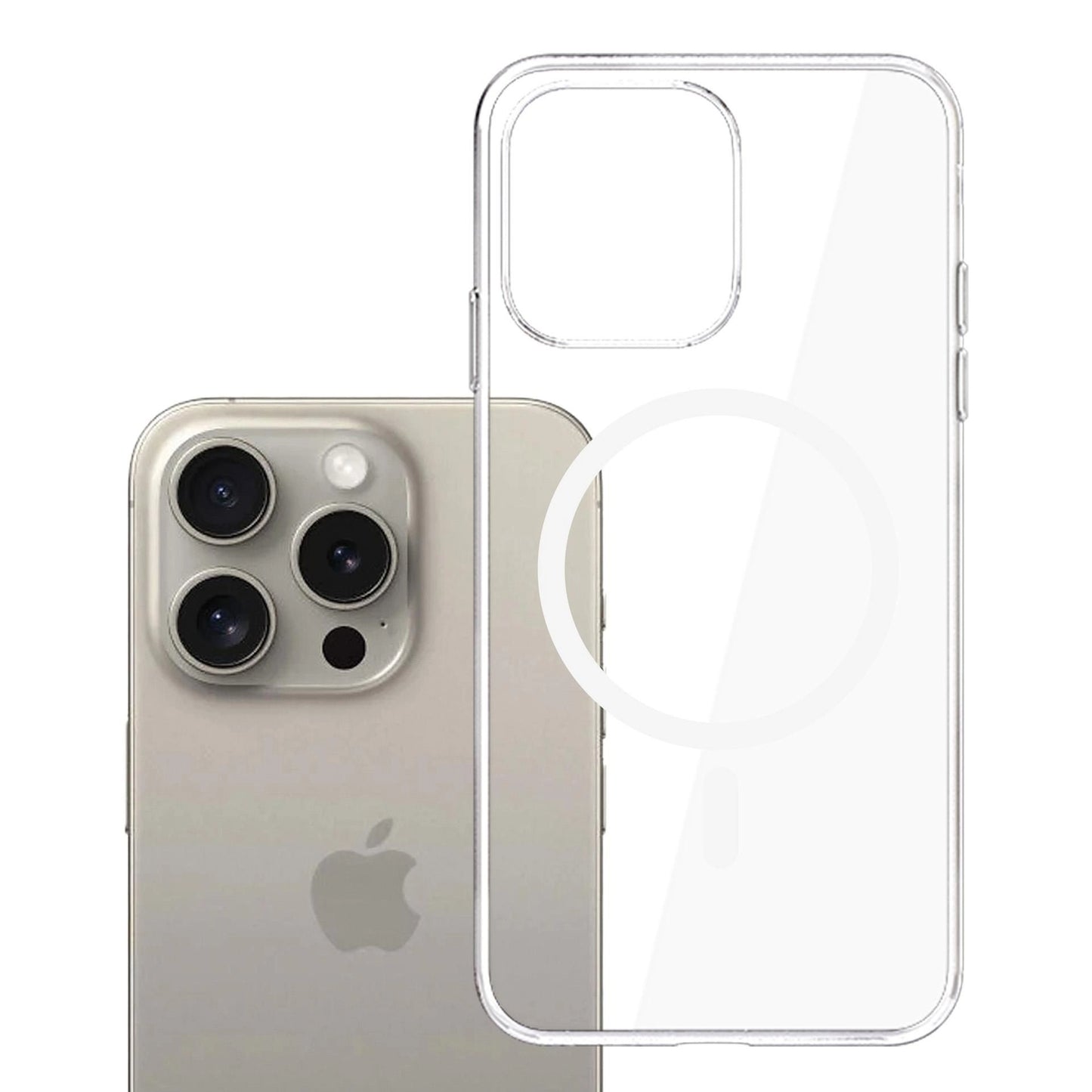 Custodia MagSafe per Apple iPhone 15 Pro Max, 3MK, Clear MagCase, Trasparente