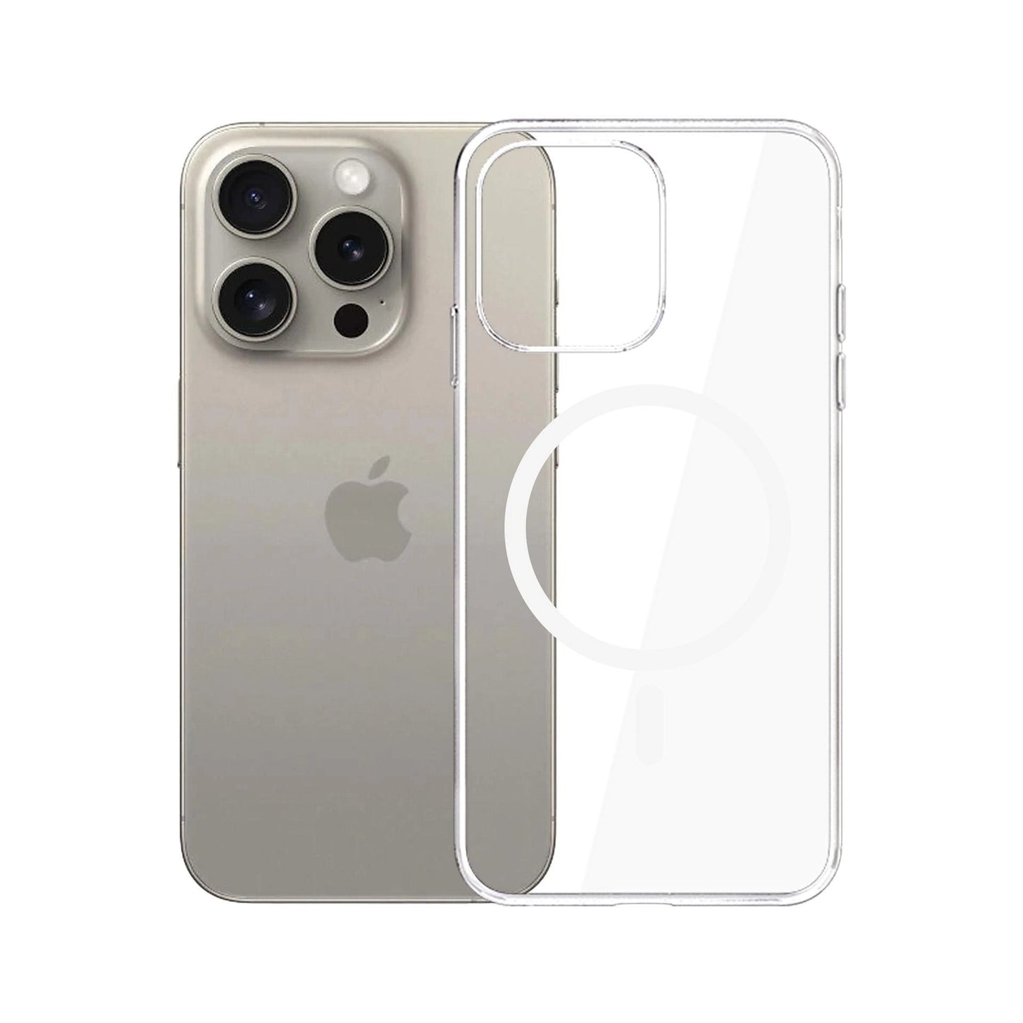 Custodia MagSafe per Apple iPhone 15 Pro Max, 3MK, Clear MagCase, Trasparente