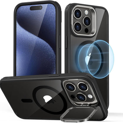 Custodia MagSafe per Apple iPhone 15 Pro Max, ESR, Classic Hybrid Kickstand, Nera Trasparente