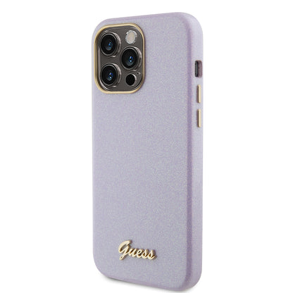 Custodia MagSafe per Apple iPhone 15 Pro Max, Guess, Glitter Full Wrapped, Viola GUHCP15XPGMCSL