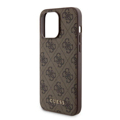 Custodia MagSafe per Apple iPhone 15 Pro Max, Guess, Powerbank 4G Metal Logo, Marrone