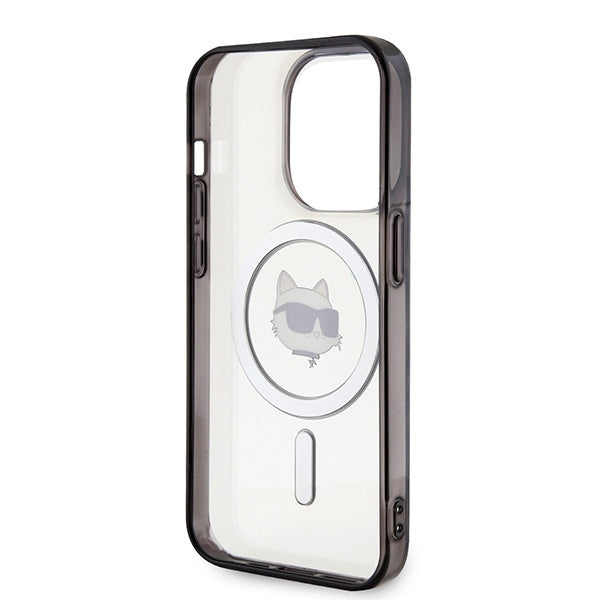 Custodia MagSafe per Apple iPhone 15 Pro Max, Karl Lagerfeld, IML Choupette's Head, Trasparente