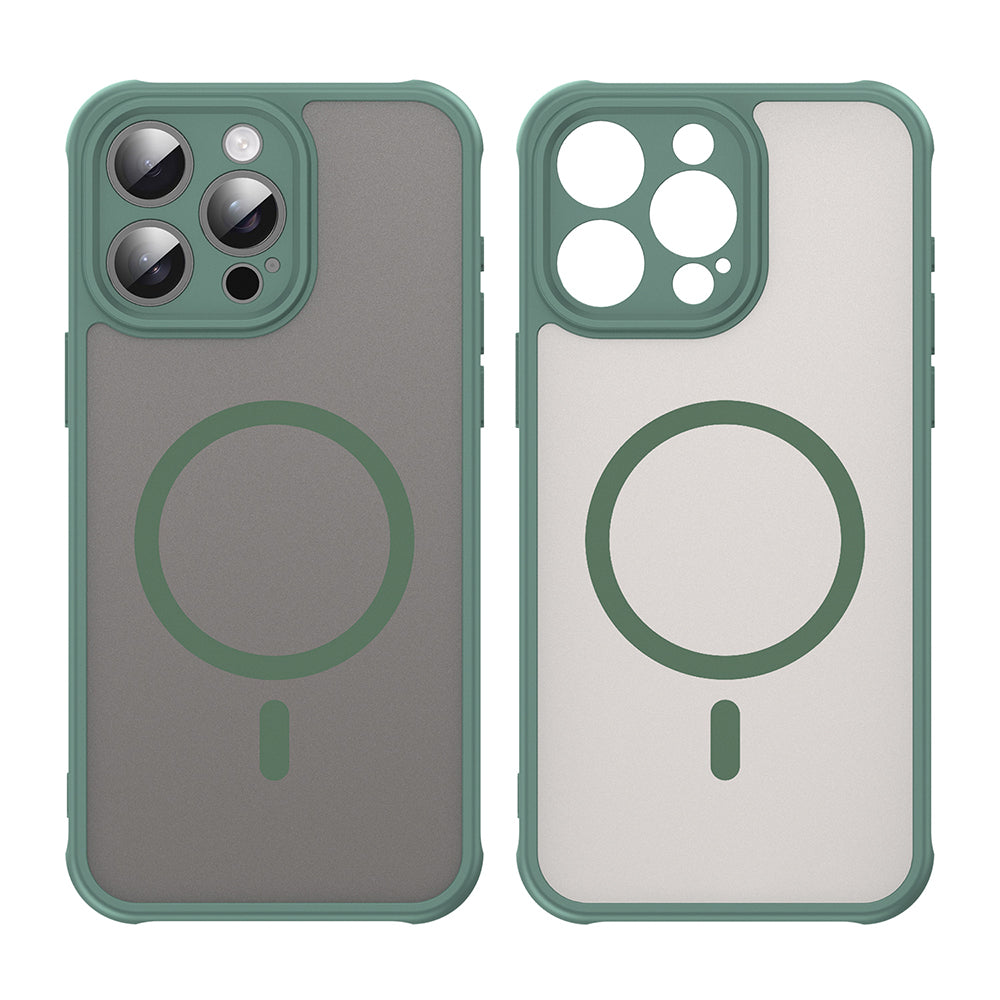 Custodia MagSafe per Apple iPhone 15 Pro Max, Techsuit, HaloFrost II, Verde