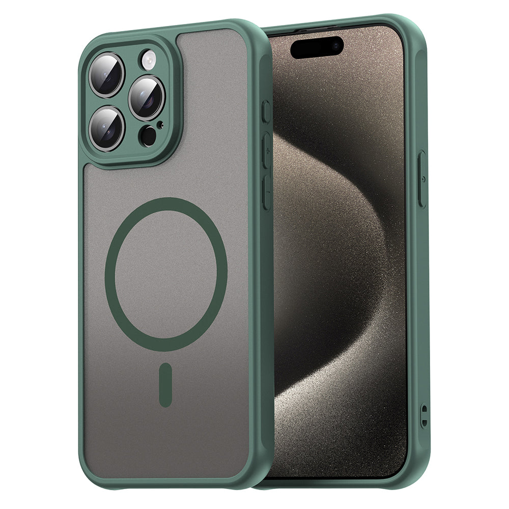 Custodia MagSafe per Apple iPhone 15 Pro Max, Techsuit, HaloFrost II, Verde