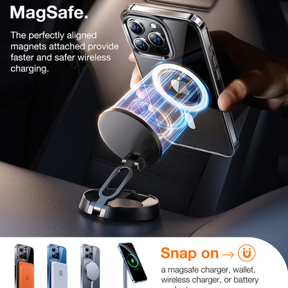 MagSafe Case for Apple iPhone 15 Pro Max, Torras, Diamond, Transparent