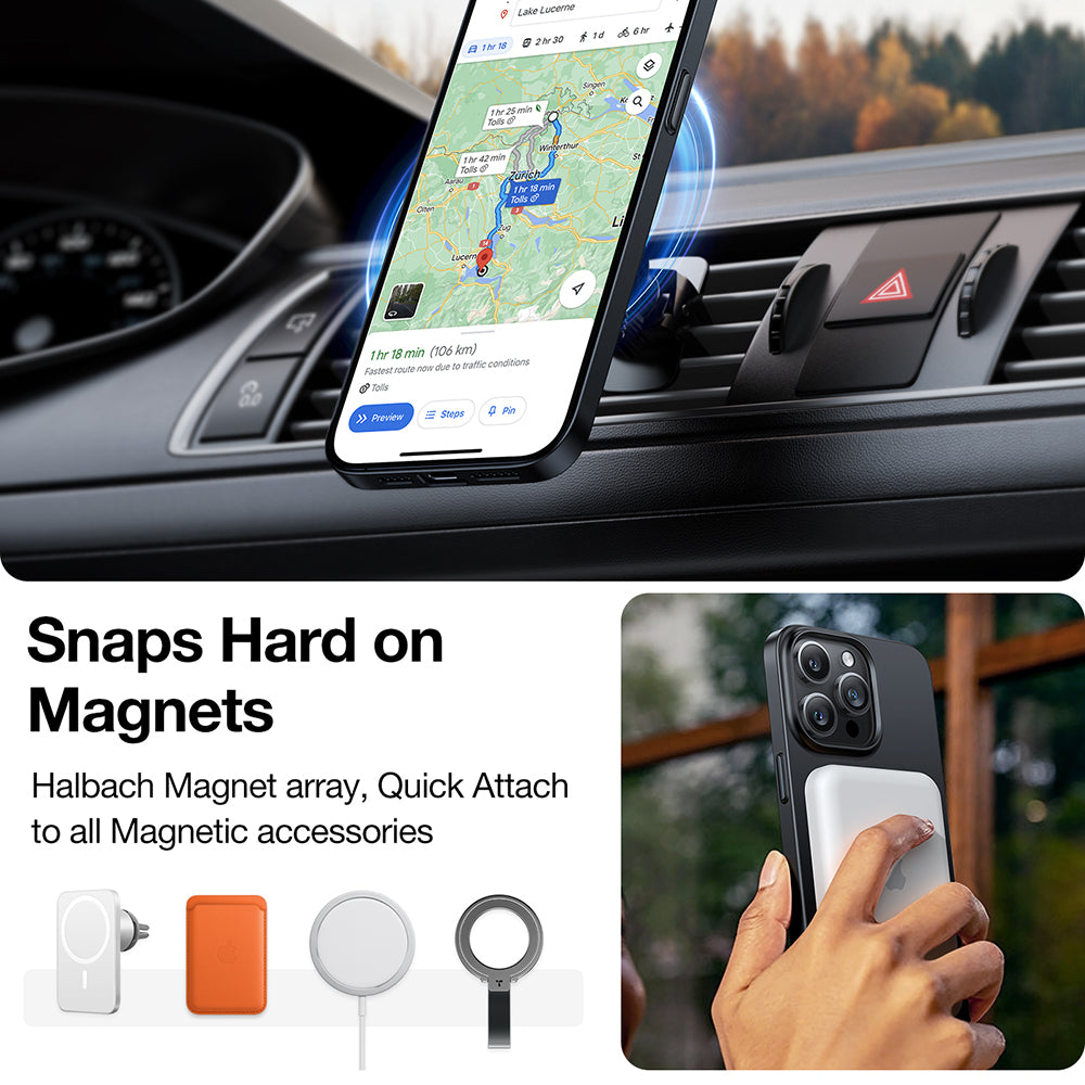 Custodia MagSafe per Apple iPhone 15 Pro Max, Torras, OriginFit, Nera