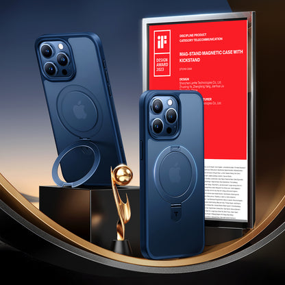 MagSafe Case for Apple iPhone 15 Pro Max, Torras, Ostand, Navy Blue