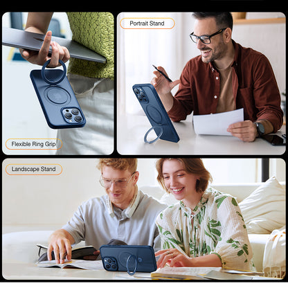 MagSafe Case for Apple iPhone 15 Pro Max, Torras, Ostand, Navy Blue