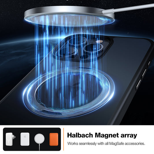 Custodia MagSafe per Apple iPhone 15 Pro Max, Torras, Ostand Pro, Nera