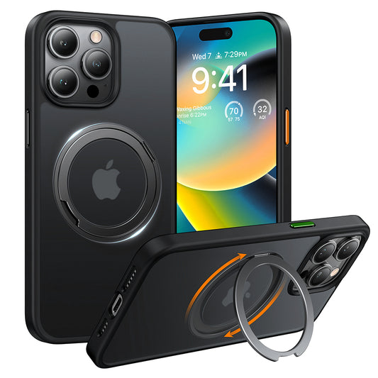 Custodia MagSafe per Apple iPhone 15 Pro Max, Torras, Ostand Pro, Nera