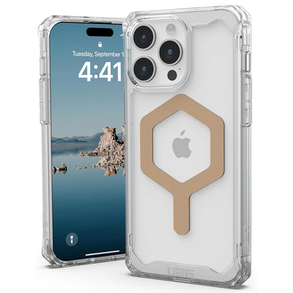MagSafe Case for Apple iPhone 15 Pro Max, Urban Armor Gear, Plyo, Gold