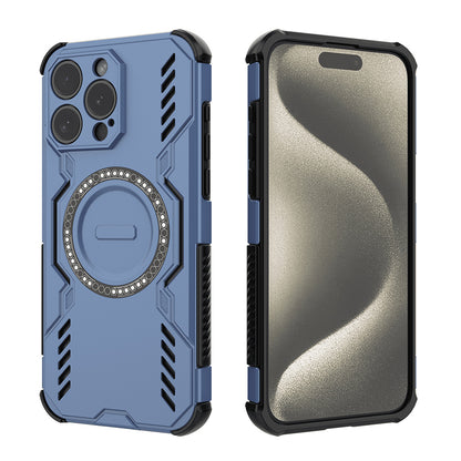 Custodia MagSafe per Apple iPhone 15 Pro, Techsuit, ArmorMag, Blu