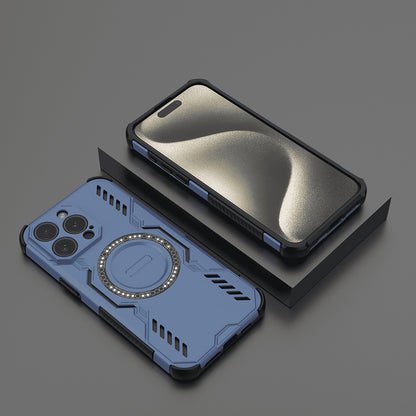 Custodia MagSafe per Apple iPhone 15 Pro, Techsuit, ArmorMag, Blu