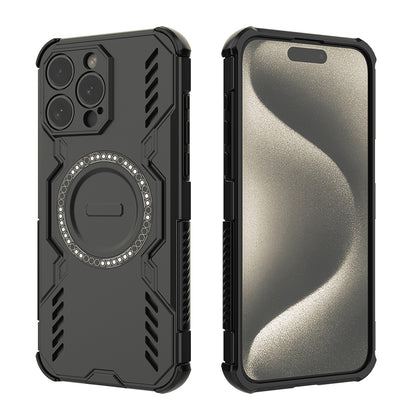 Custodia MagSafe per Apple iPhone 15 Pro, Techsuit, ArmorMag, Nera