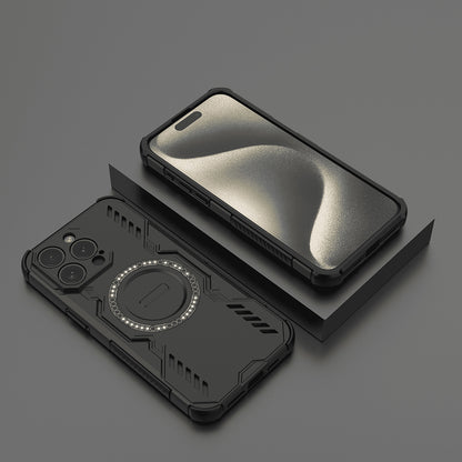Custodia MagSafe per Apple iPhone 15 Pro, Techsuit, ArmorMag, Nera