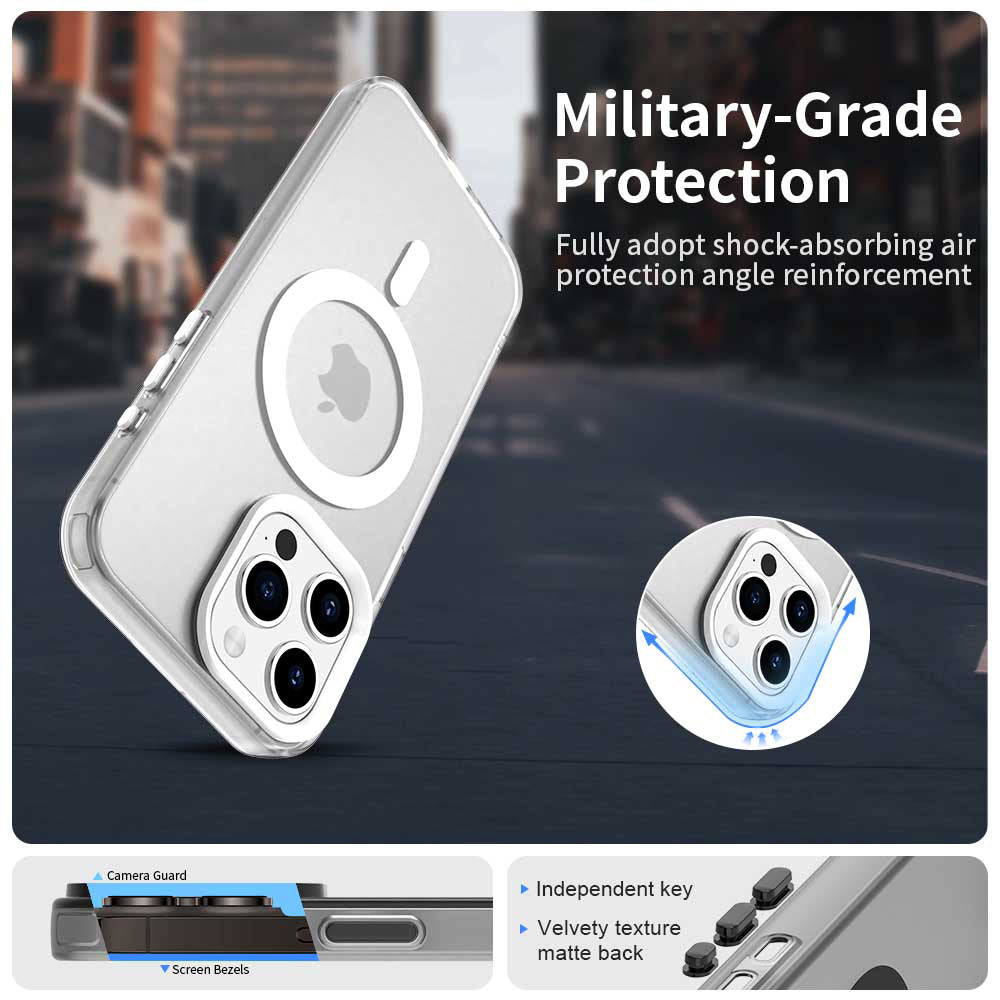 Custodia MagSafe per Apple iPhone 15 Pro, Techsuit, CandyCase, Bianca