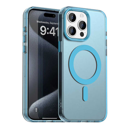 Custodia MagSafe per Apple iPhone 15 Pro, Techsuit, CandyCase, Blu