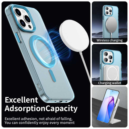Custodia MagSafe per Apple iPhone 15 Pro, Techsuit, CandyCase, Blu