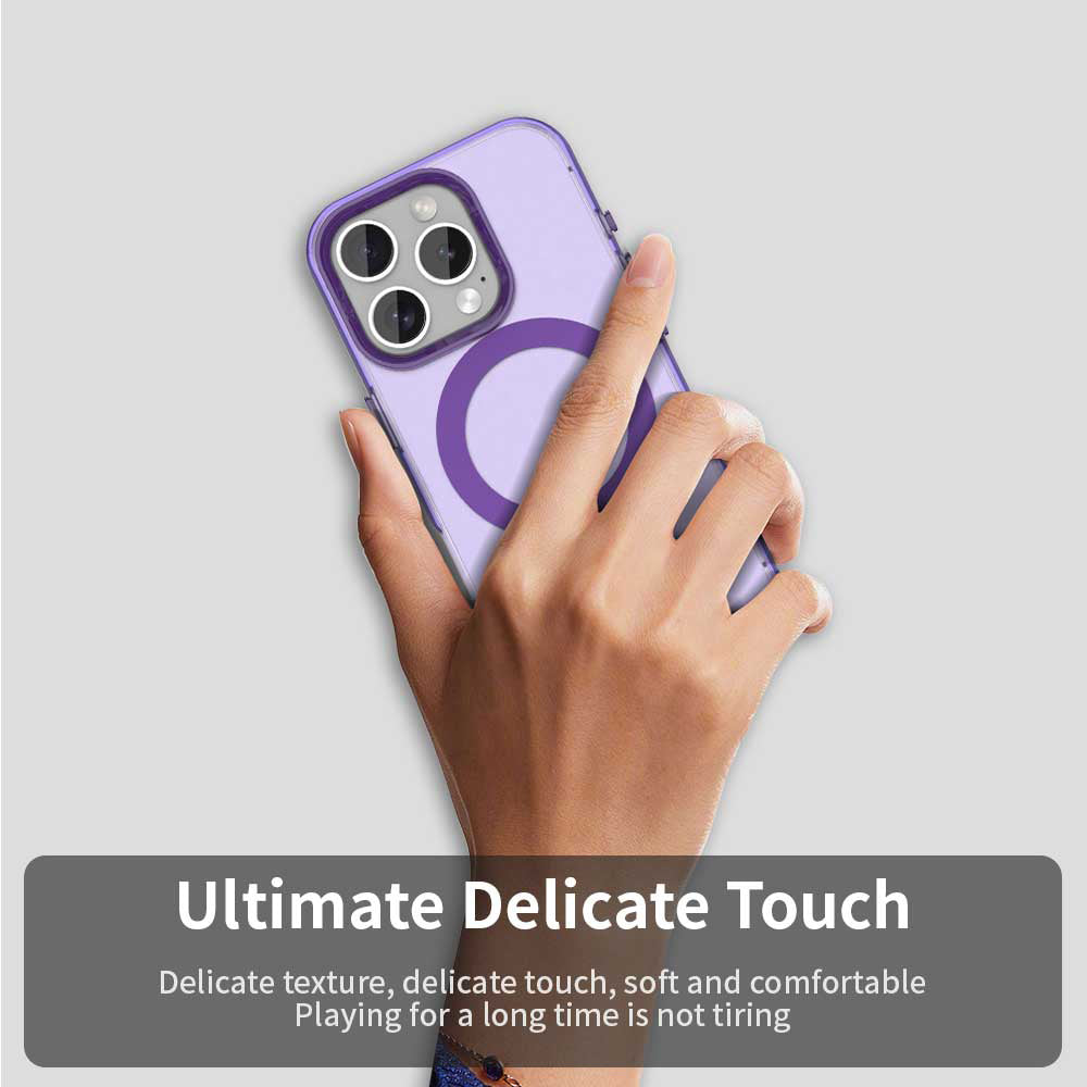 Custodia MagSafe per Apple iPhone 15 Pro, Techsuit, CandyCase, Viola