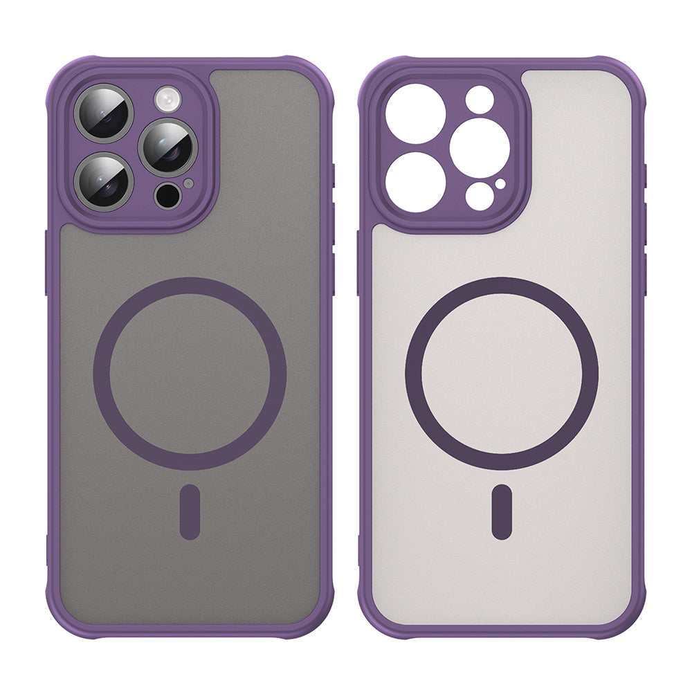 Custodia MagSafe per Apple iPhone 15 Pro, Techsuit, HaloFrost II, Viola