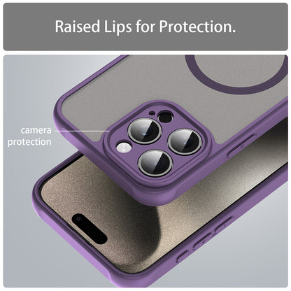 Custodia MagSafe per Apple iPhone 15 Pro, Techsuit, HaloFrost II, Viola