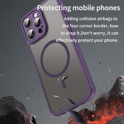 Custodia MagSafe per Apple iPhone 15 Pro, Techsuit, HaloFrost II, Viola