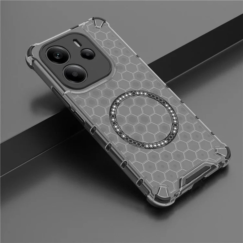 Custodia MagSafe per Apple iPhone 15 Pro, Techsuit, HoneyComb Shield, Nera
