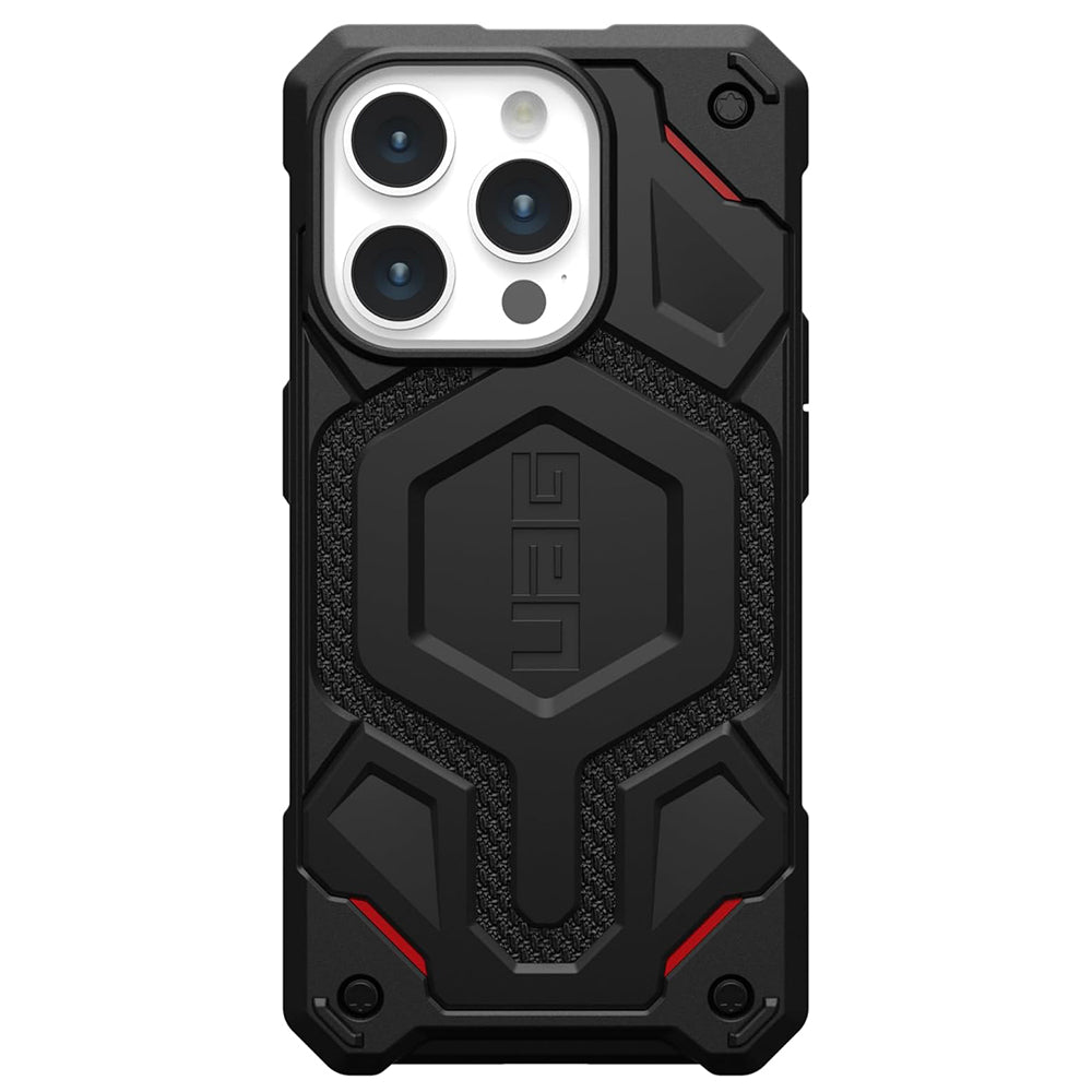 Custodia MagSafe per Apple iPhone 15 Pro, Urban Armor Gear, Monarch Pro Kevlar, Nera