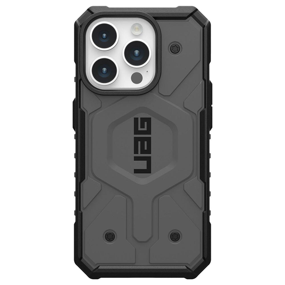 MagSafe Case for Apple iPhone 15 Pro, Urban Armor Gear, Pathfinder, Silver