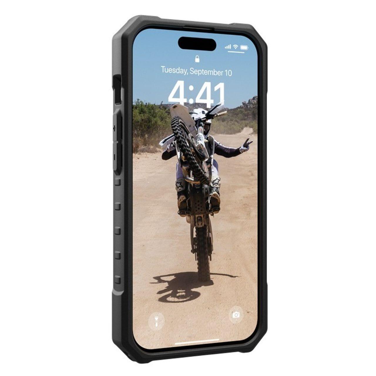 MagSafe Case for Apple iPhone 15 Pro, Urban Armor Gear, Pathfinder, Gray