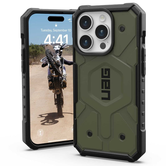 Custodia MagSafe per Apple iPhone 15 Pro, Urban Armor Gear, Pathfinder, Verde