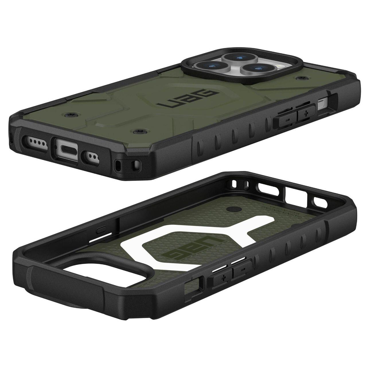 Custodia MagSafe per Apple iPhone 15 Pro, Urban Armor Gear, Pathfinder, Verde