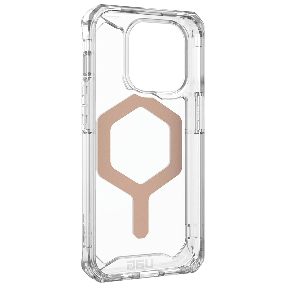 Custodia MagSafe per Apple iPhone 15 Pro, Urban Armor Gear, Plyo, Rosa Dorato