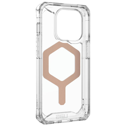 Custodia MagSafe per Apple iPhone 15 Pro, Urban Armor Gear, Plyo, Rosa Dorato