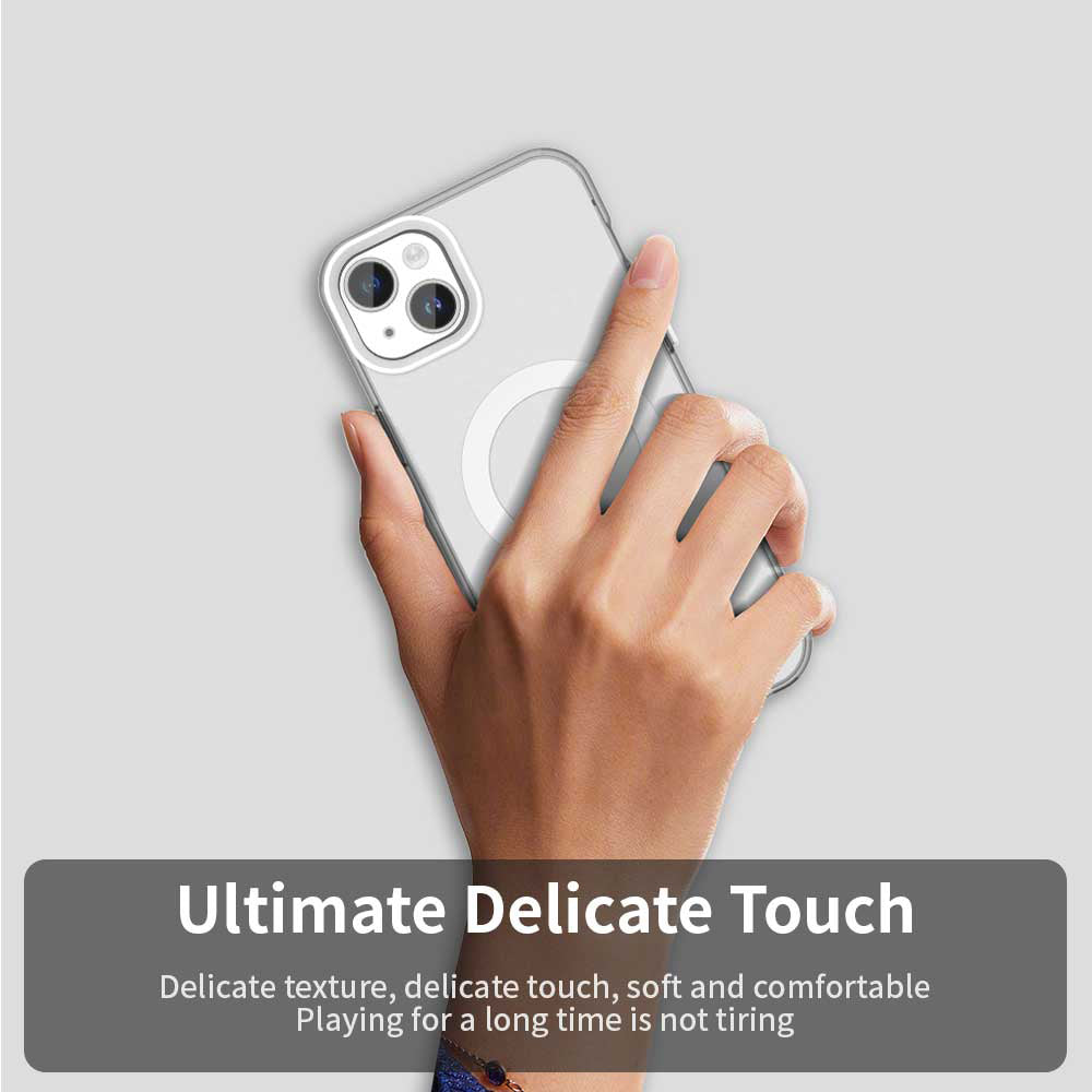 Custodia MagSafe per Apple iPhone 15, Techsuit, CandyCase, Bianca