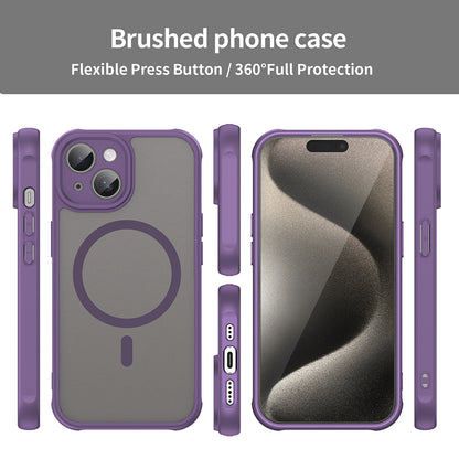 Custodia MagSafe per Apple iPhone 15, Techsuit, HaloFrost II, Viola