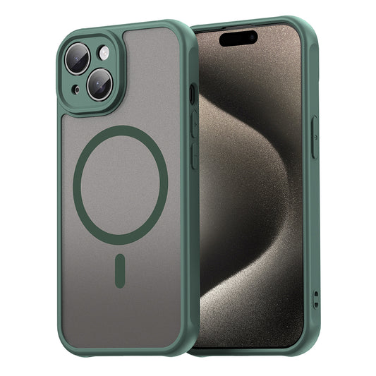Custodia MagSafe per Apple iPhone 15, Techsuit, HaloFrost II, Verde