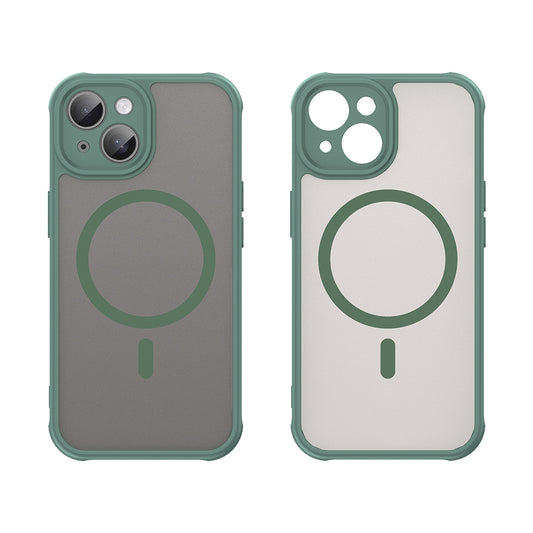 Custodia MagSafe per Apple iPhone 15, Techsuit, HaloFrost II, Verde