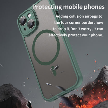 Custodia MagSafe per Apple iPhone 15, Techsuit, HaloFrost II, Verde