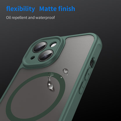 Custodia MagSafe per Apple iPhone 15, Techsuit, HaloFrost II, Verde