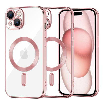 MagSafe Case for Apple iPhone 15, Techsuit, Luxury Crystal, Pink