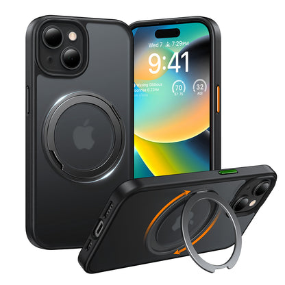 Custodia MagSafe per Apple iPhone 15, Torras, Ostand Pro, Nera