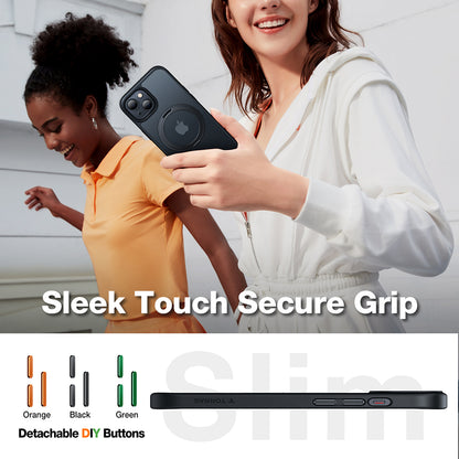 Custodia MagSafe per Apple iPhone 15, Torras, Ostand Pro, Nera