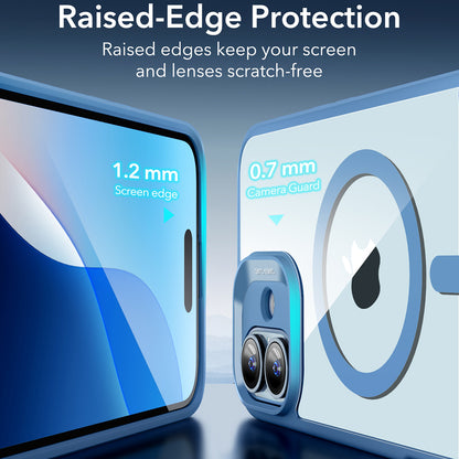 Custodia MagSafe per Apple iPhone 16, ESR, Classic Hybrid, Blu Trasparente
