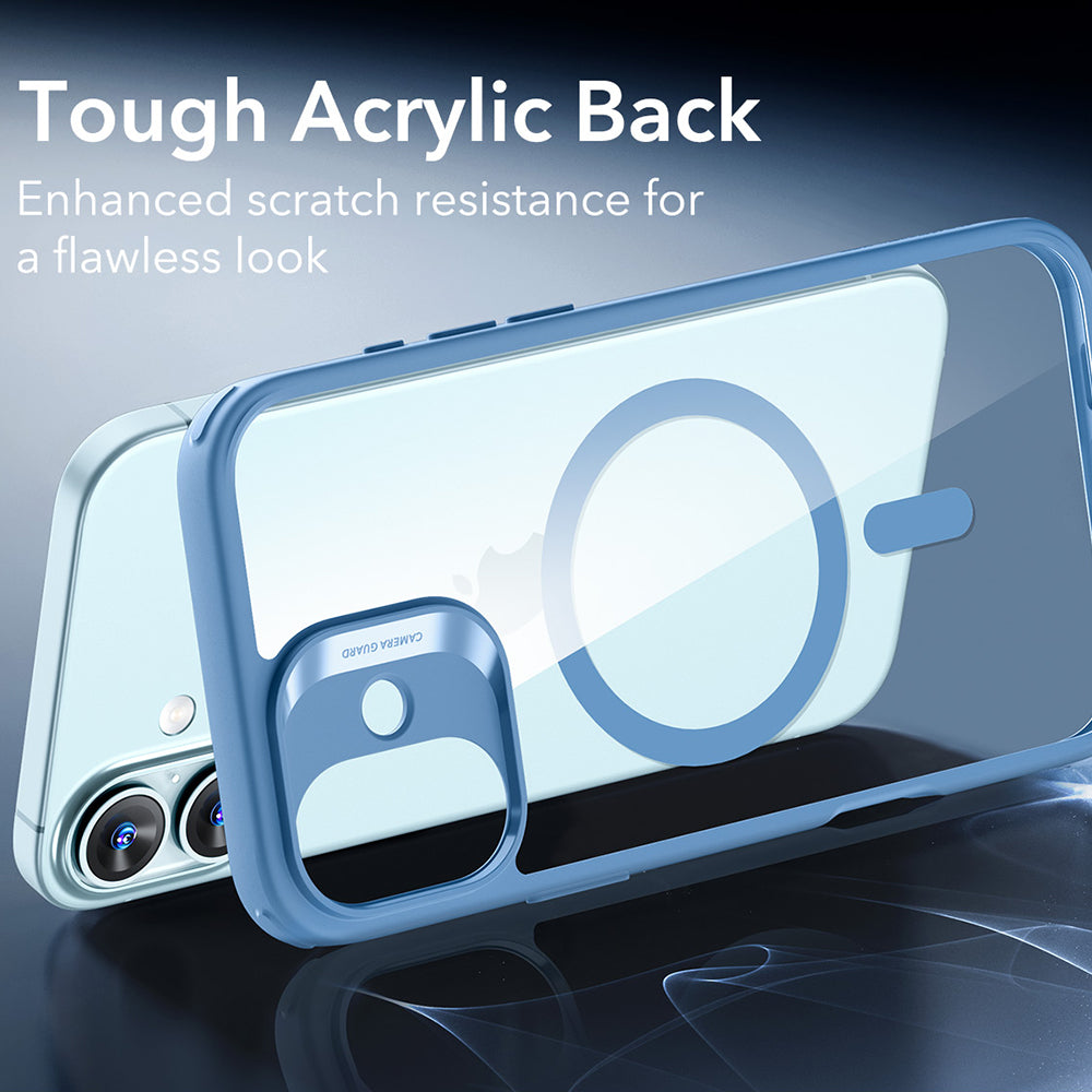 Custodia MagSafe per Apple iPhone 16, ESR, Classic Hybrid, Blu Trasparente