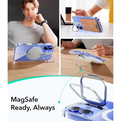 MagSafe Case for Apple iPhone 16, ESR, Classic Hybrid Kickstand Slide, Transparent